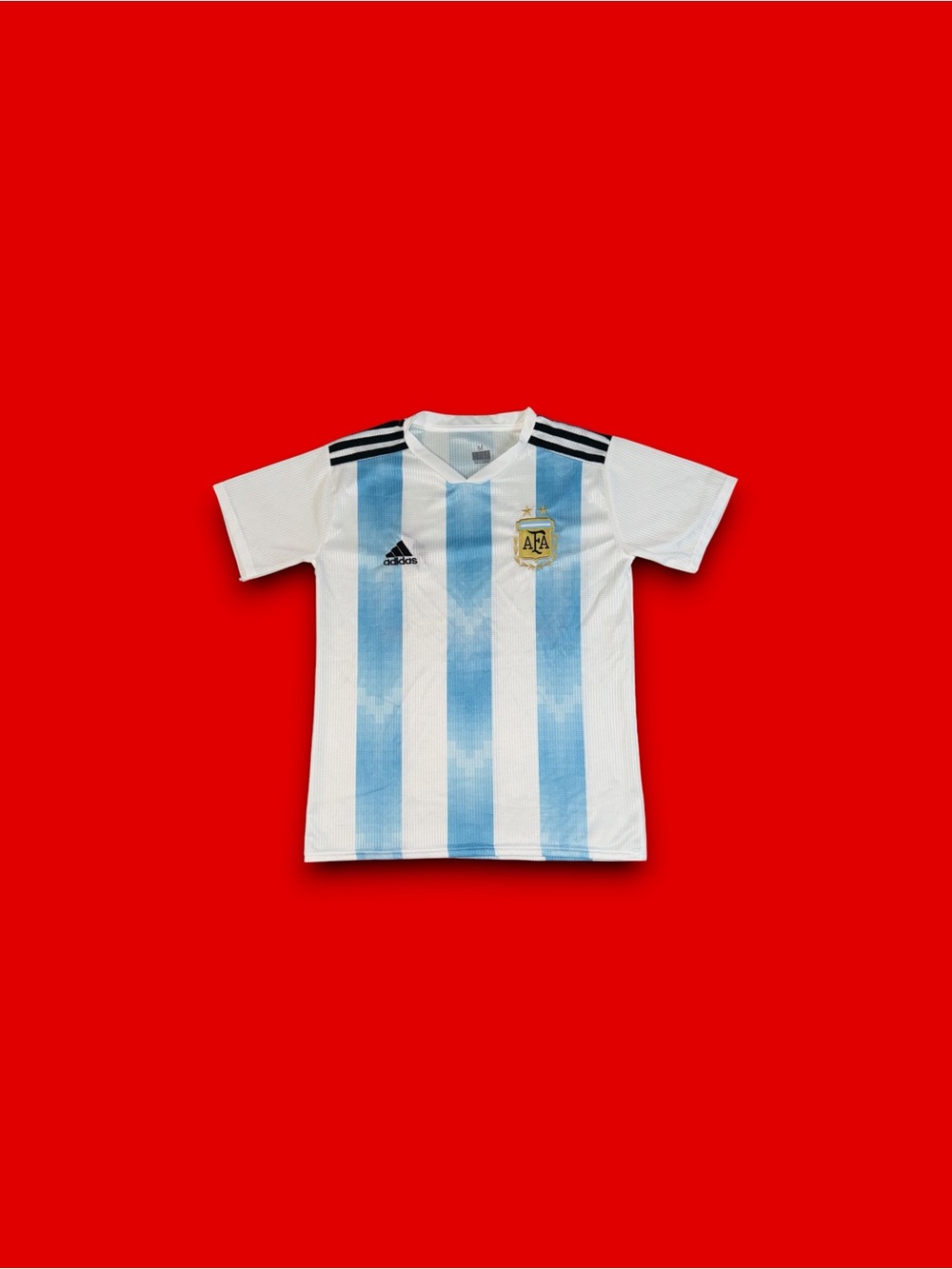 Argentina National Team Soccer Jersey White Blue FIFA World Cup Size medium